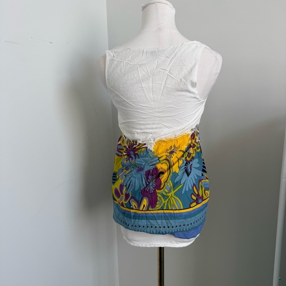 Y2K Urban Behaviour Floral Scarf Top – Boho Cottagecore Festival Blouse XS - Picture 4 of 6